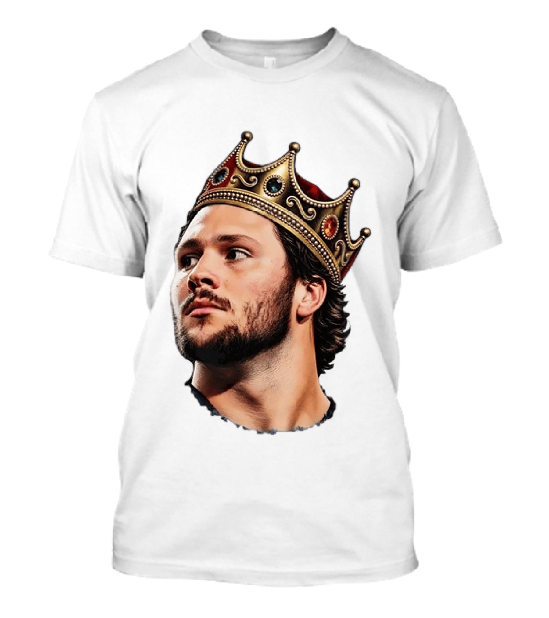 Josh Allen Buffalo Bills King Crown Football T-Shirt
