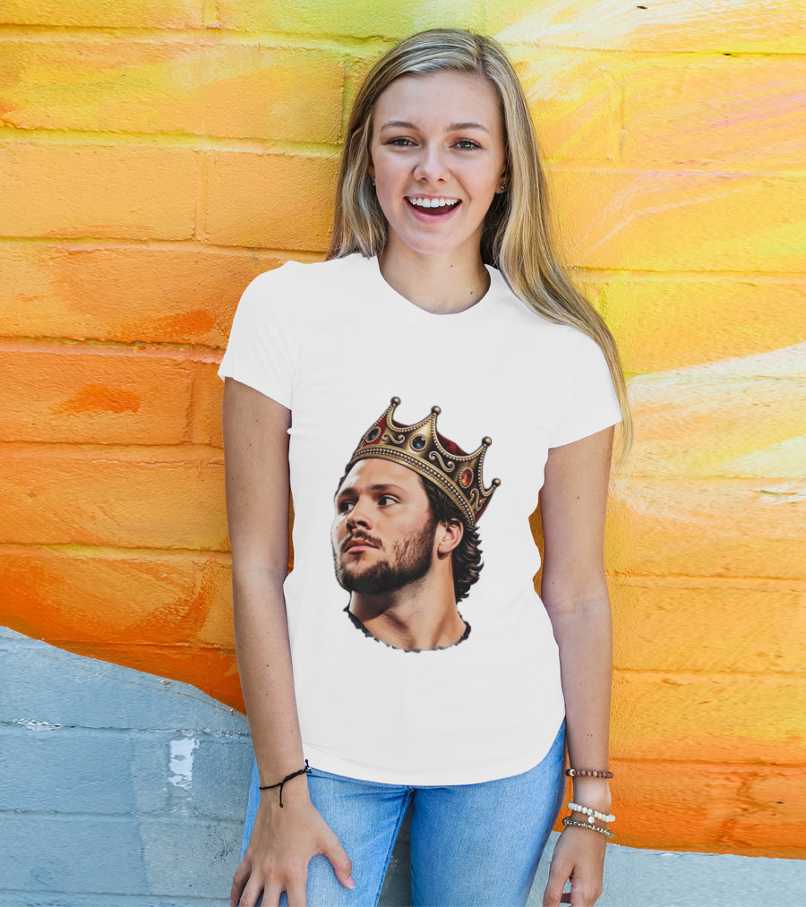 Josh Allen Buffalo Bills King Crown Football T-Shirt