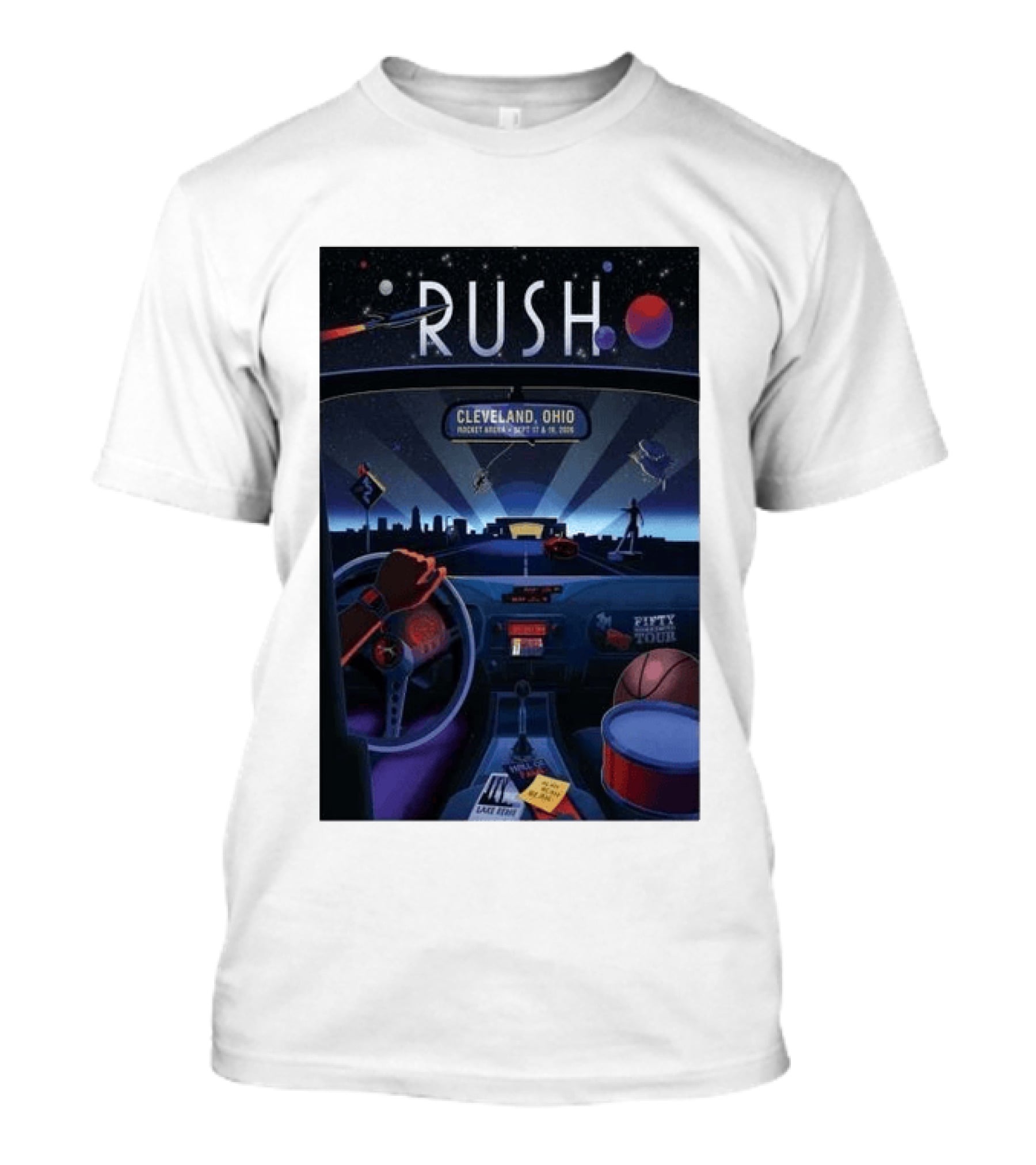 Rush Fifty Tour Cleveland Ohio Rocket Arena September 17 & 19 2026 T-Shirt