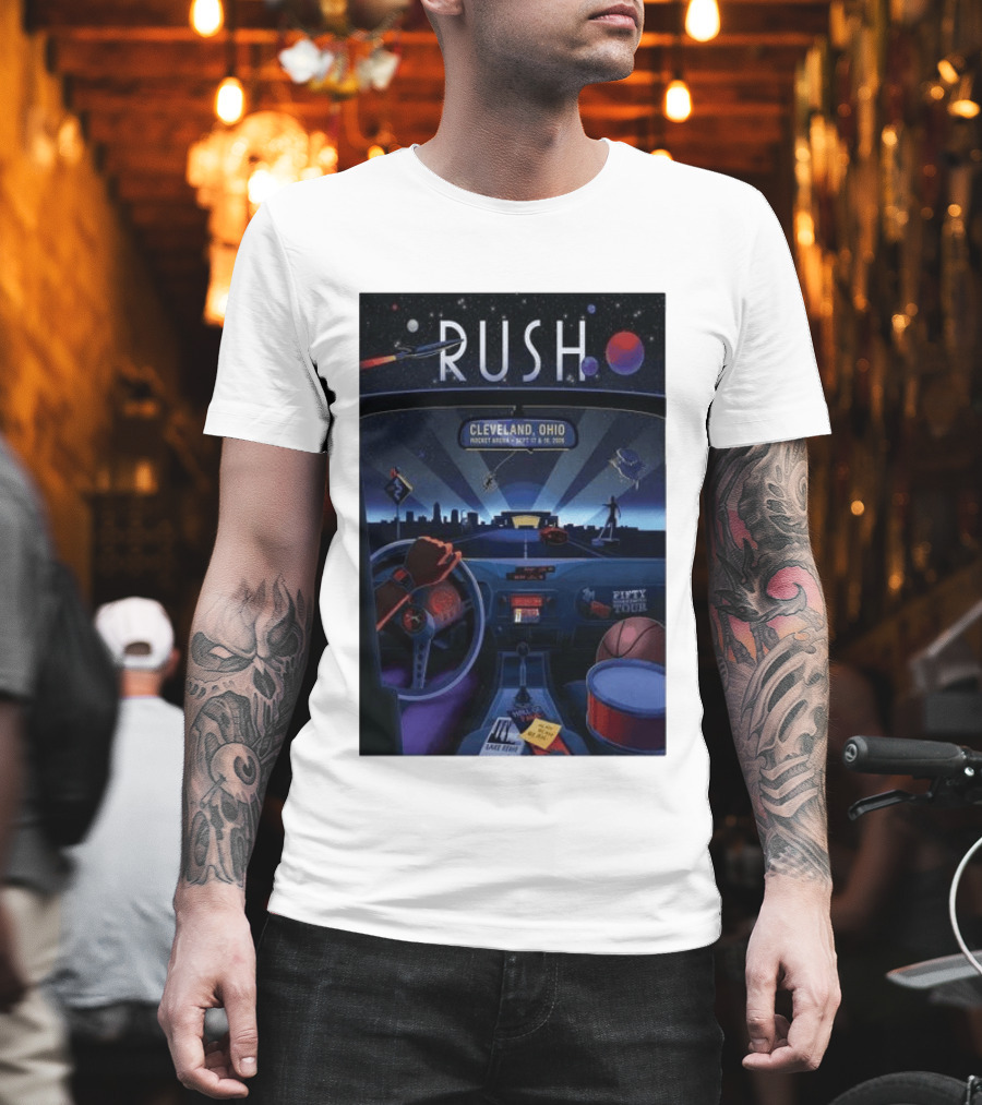 Rush Fifty Tour Cleveland Ohio Rocket Arena September 17 & 19 2026 T-Shirt