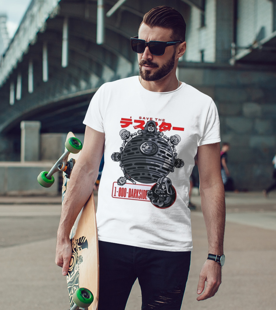 Save The Death Star 1 800 Darkside Star Wars Darth Vader And Stormtroopers T-Shirt