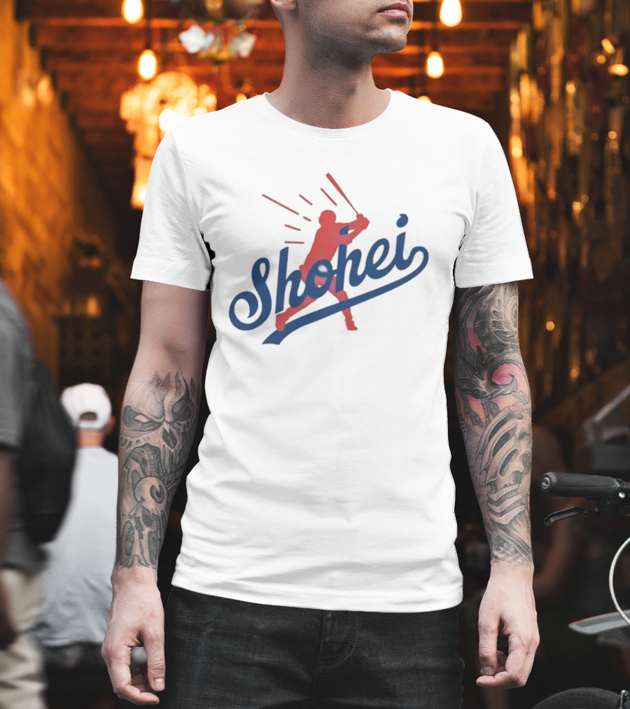 Shohei Ohtani MLB Los Angeles Baseball Player Silhouette Swing T-Shirt