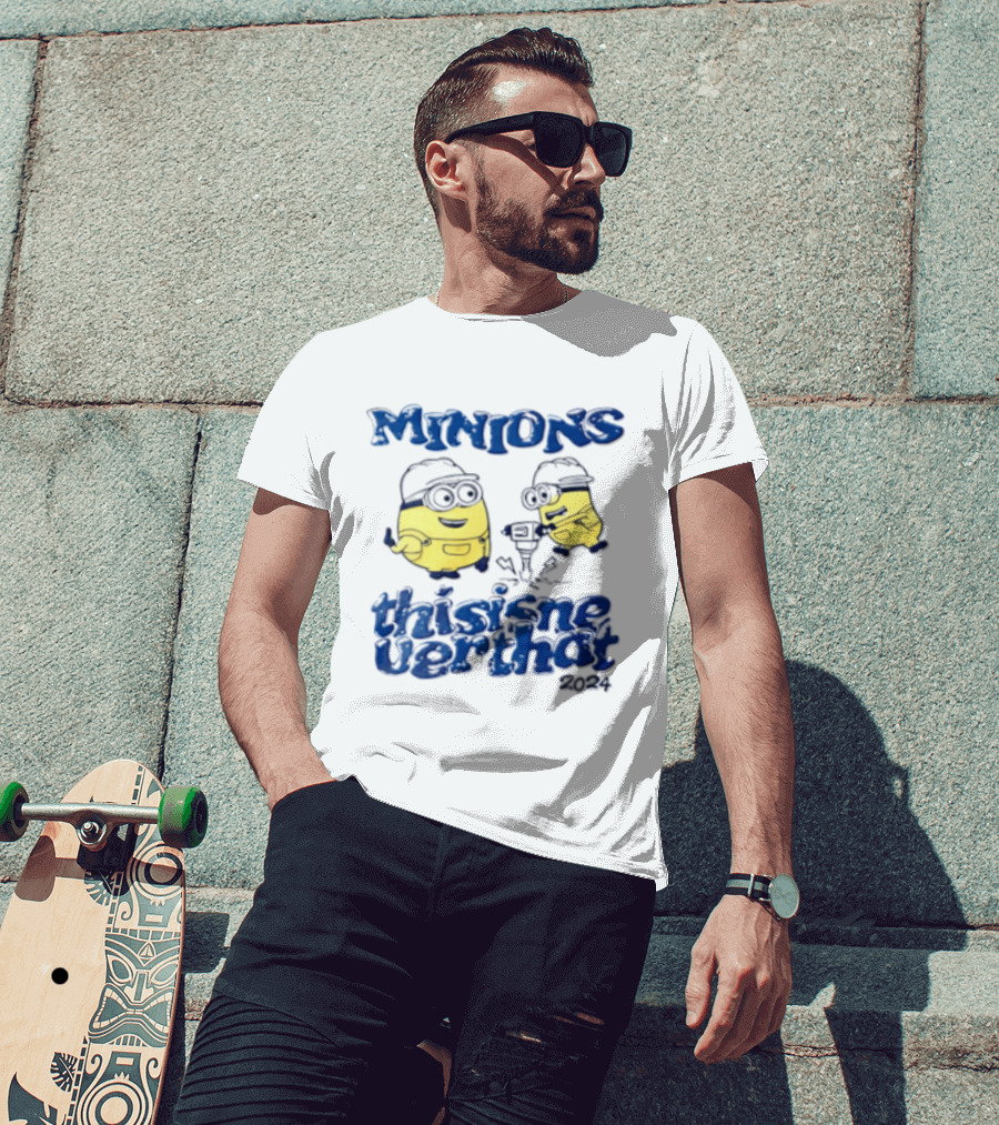Minions Thisisneverthat 2024 Hard Hat Jackhammer T-Shirt