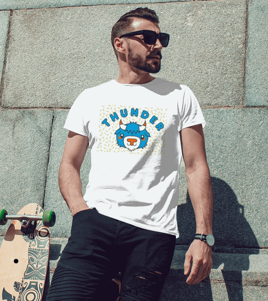Oklahoma City Thunder Cartoon Rumble The Bison T-Shirt