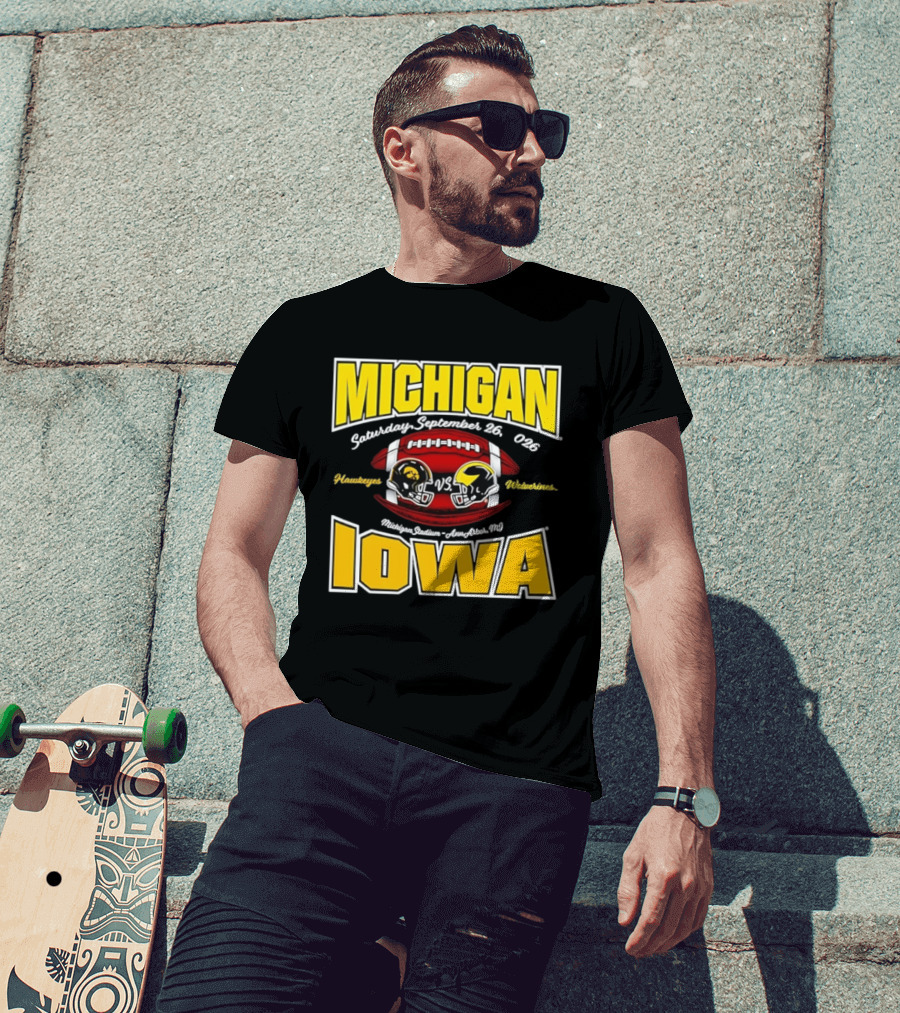Michigan Wolverines Vs Iowa Hawkeyes Football Game September 26 2026 Michigan Stadium Ann Arbor T-Shirt