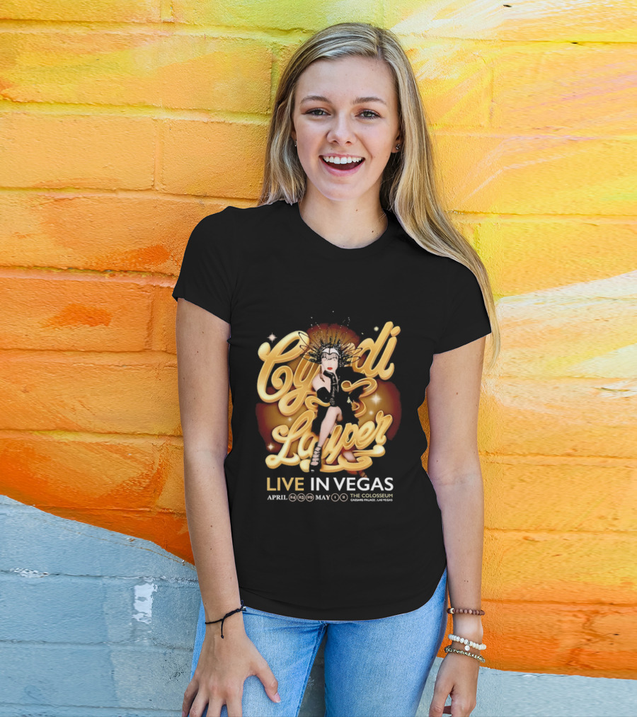 Cyndi Lauper Live In Vegas April May The Colosseum Caesars Palace T-Shirt