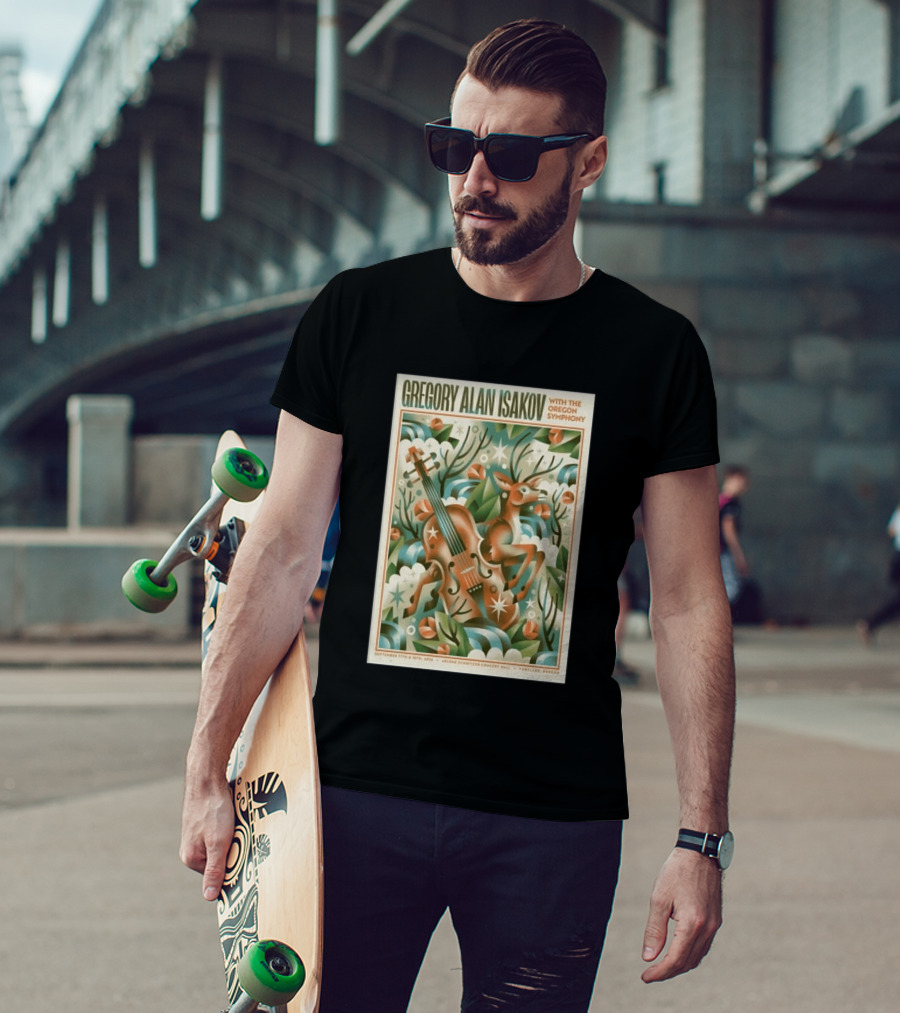 Gregory Alan Isakov With The Oregon Symphony Portland September 17 18 2026 Concert Deer And Violin T-Shirt