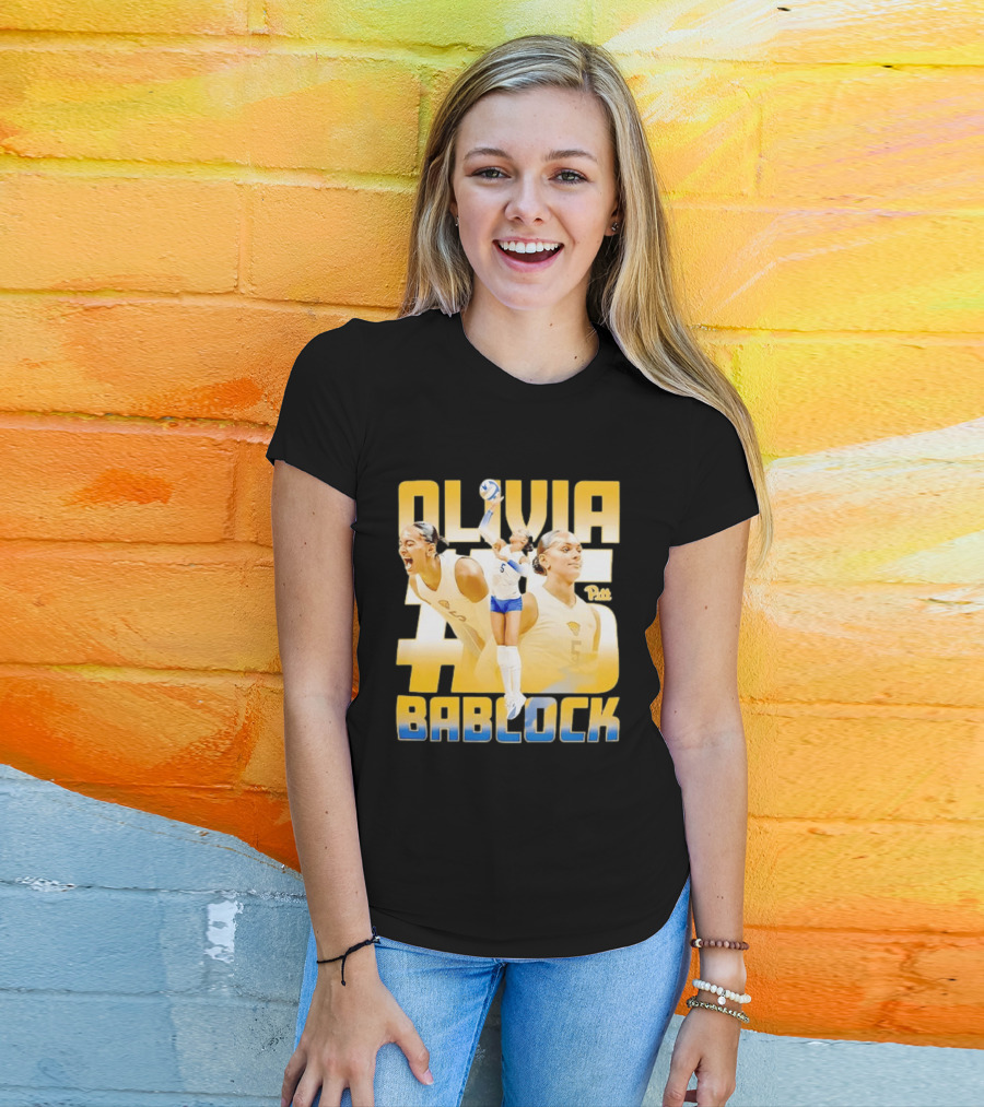Olivia Bablock Pitt Panthers Volleyball Number 5 T-Shirt