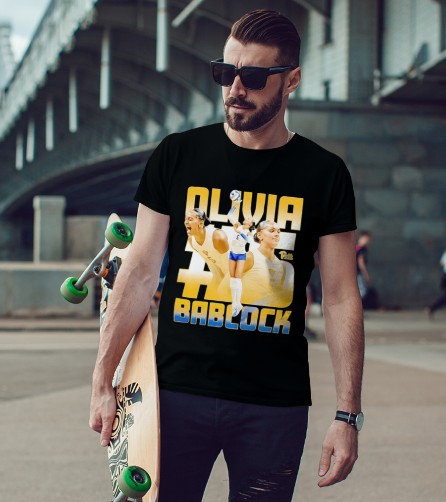 Olivia Bablock Pitt Panthers Volleyball Number 5 T-Shirt