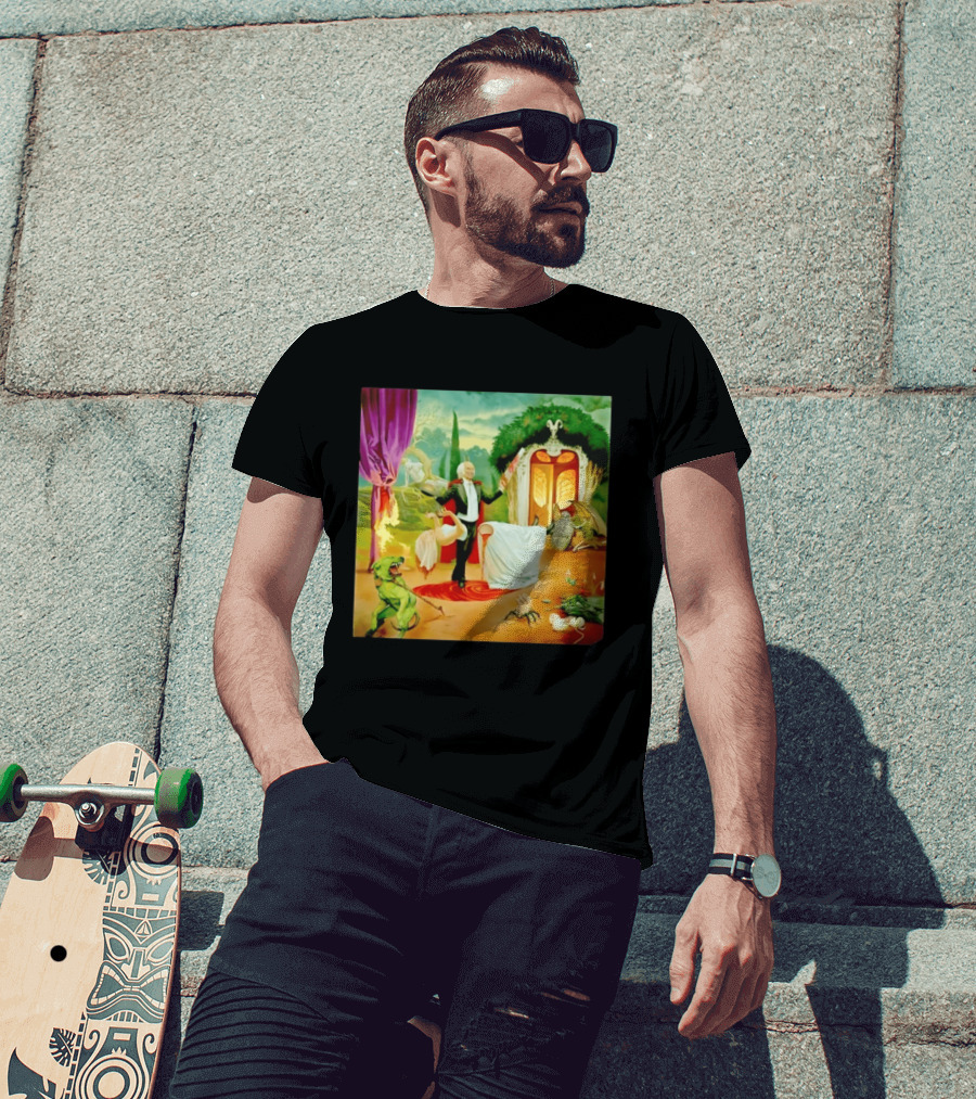 Surreal Magician Gothic Horror Sawing Woman In Half Fantasy Scene T-Shirt