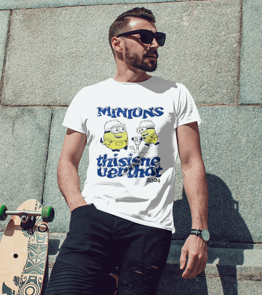 Minions Thisisneverthat 2024 Drilling Fun Collaboration T-Shirt