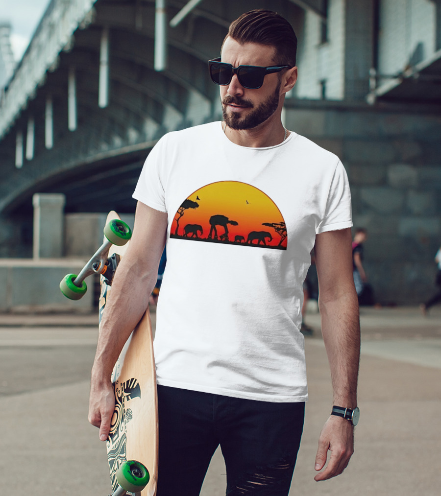 Star Wars AT AT Walker African Savanna Sunset T-Shirt