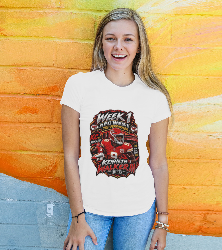 Kenneth Walker Kansas City Chiefs Week 1 NFC West Top Performer T-Shirt