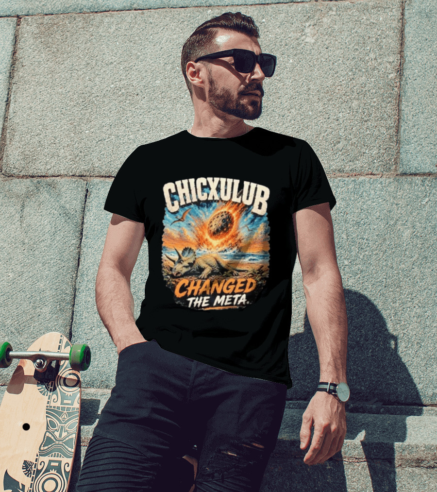 Chicxulub Asteroid Impact Dinosaur Triceratops Extinction Event T-Shirt