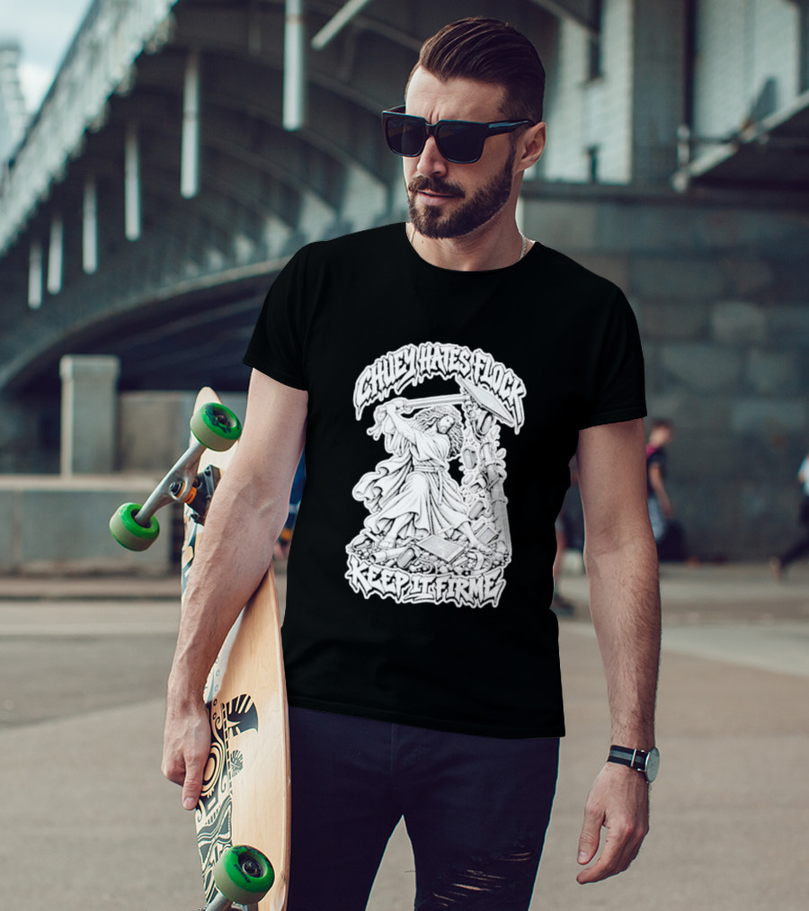 Chuey Hates Flock Keep It Firme Jesus With Sledgehammer T-Shirt