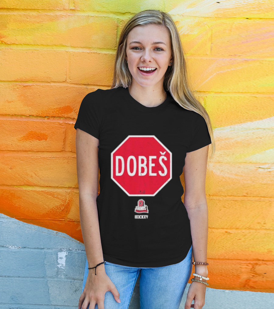 Ohio State Buckeyes Jakub Dobes Stop Sign T-Shirt