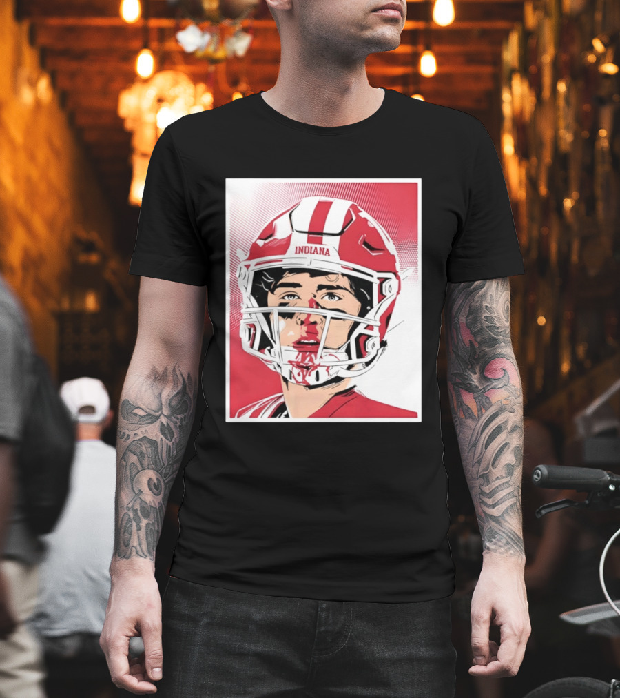 Josh Hoover Indiana Football Bloody Face Helmet T-Shirt
