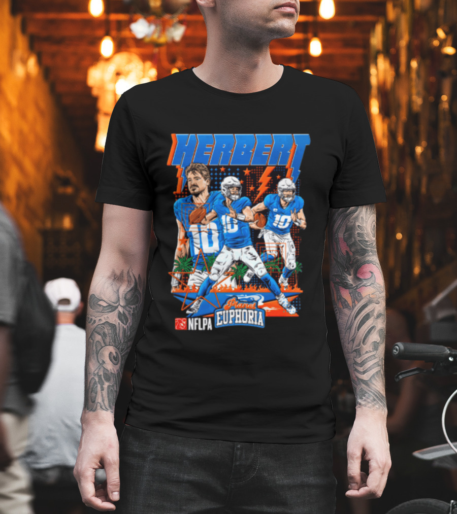 Herbert Player Euphoria NFLPA Limited Edition Lightning Version T-Shirt