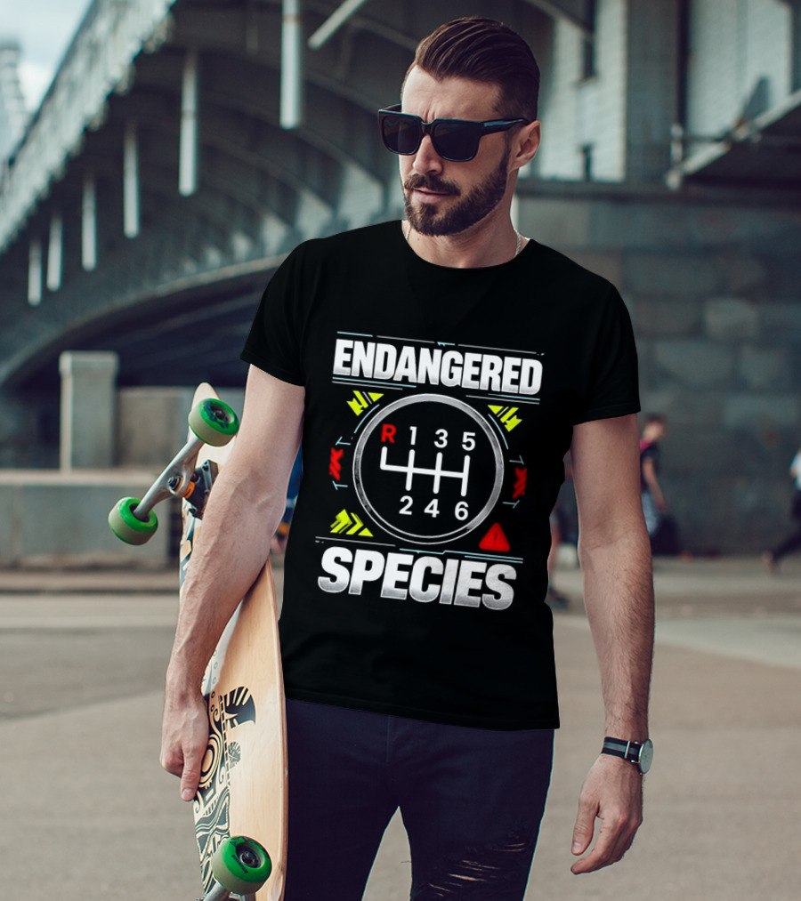 Endangered Species Manual Transmission Gear Shift T-Shirt