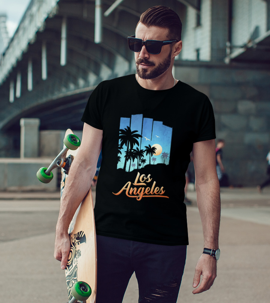Los Angeles Sunset Palm Trees California T-Shirt