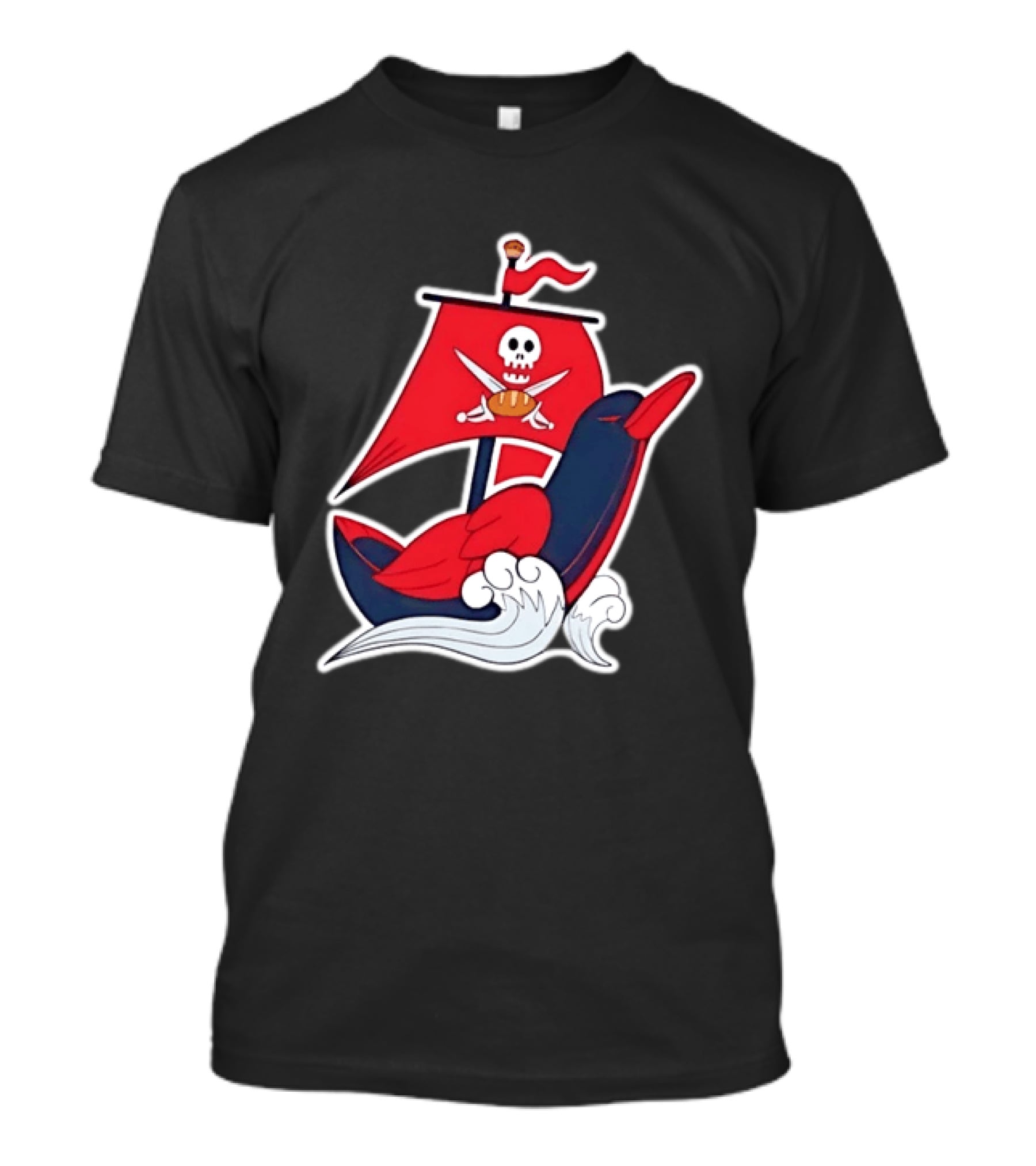 Tampa Bay Buccaneers Pirate Ship Football Skull Crossed Swords Sails T-Shirt