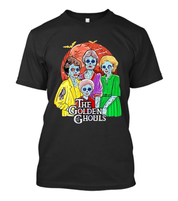 Halloween Zombie The Golden Ghouls Bat Moon T-Shirt