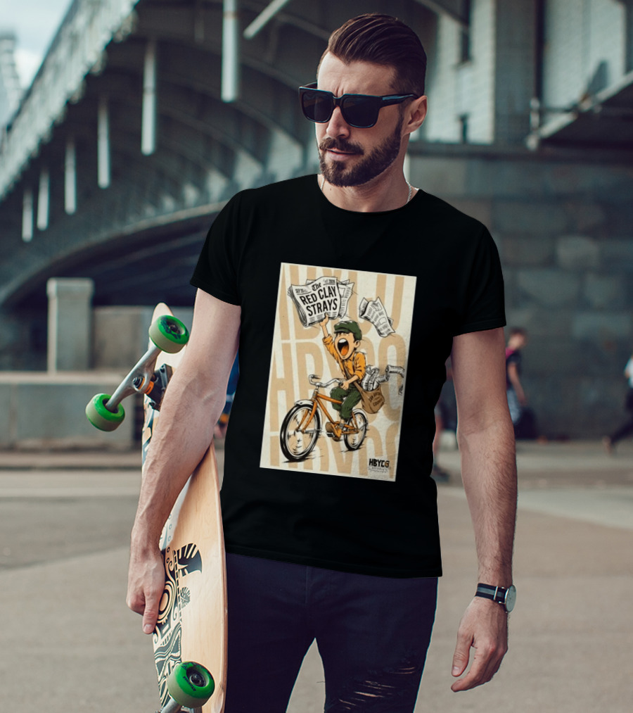 Red Clay Strays Sep 20 2026 San Antonio Frost Bank Center HBYCO Newsboy Bicycle T-Shirt