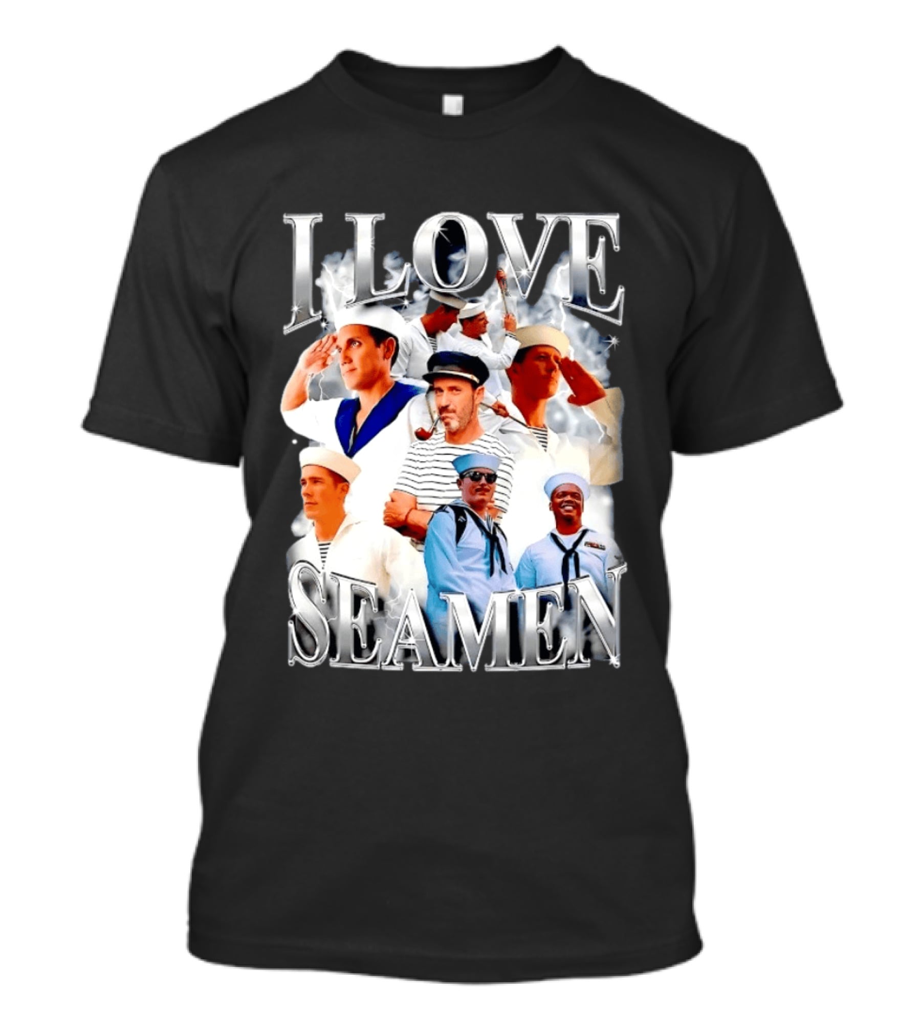 I Love Seamen Sailor Aesthetic Navy Nautical T-Shirt