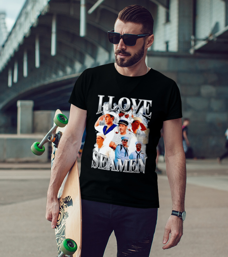 I Love Seamen Sailor Aesthetic Navy Nautical T-Shirt