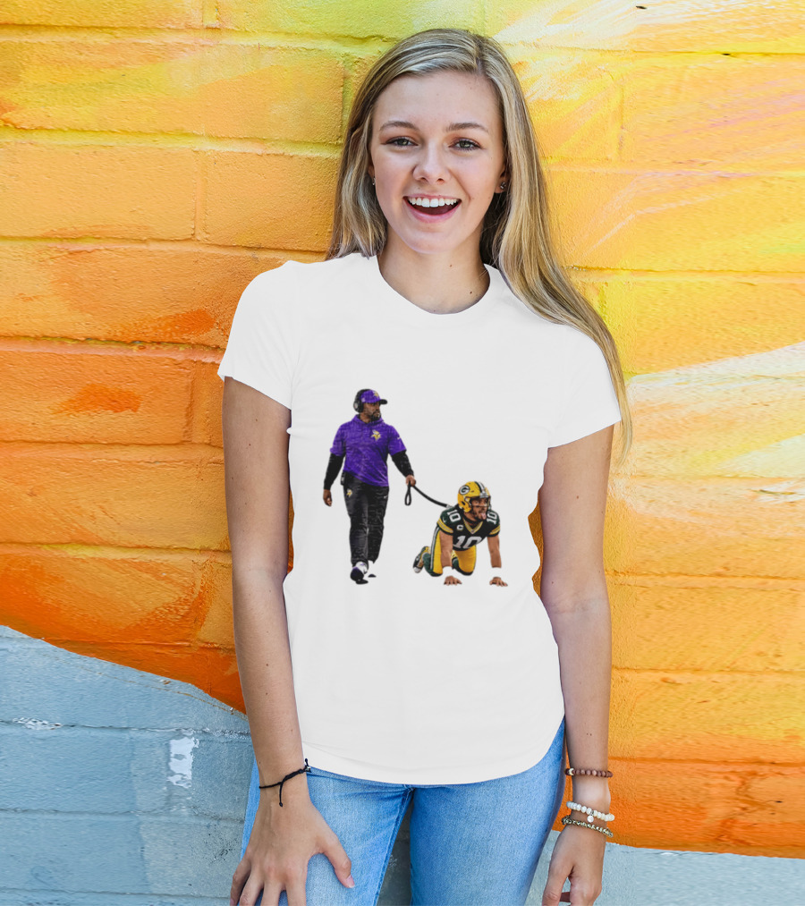 Brian Flores Minnesota Vikings Dominating Jordan Love Green Bay Packers NFL Meme T-Shirt