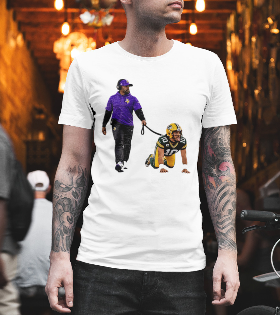 Brian Flores Minnesota Vikings Dominating Jordan Love Green Bay Packers NFL Meme T-Shirt