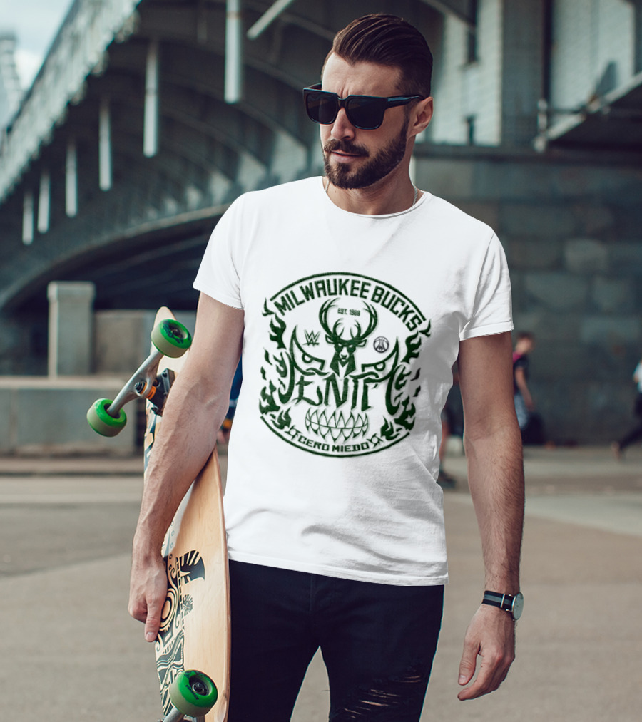 Cero Miedo Milwaukee Bucks Est 1968 Venom Tattoo T-Shirt