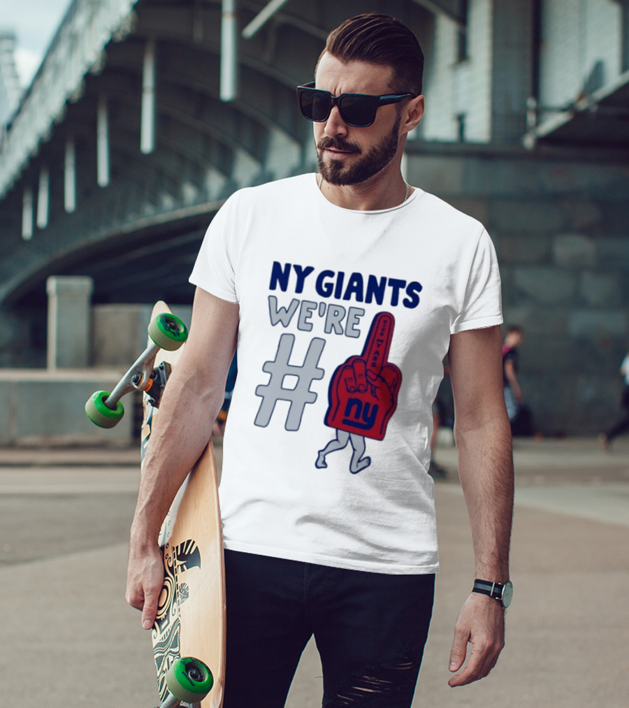 NY Giants We're # Kiss My Ass Foam Finger T-Shirt