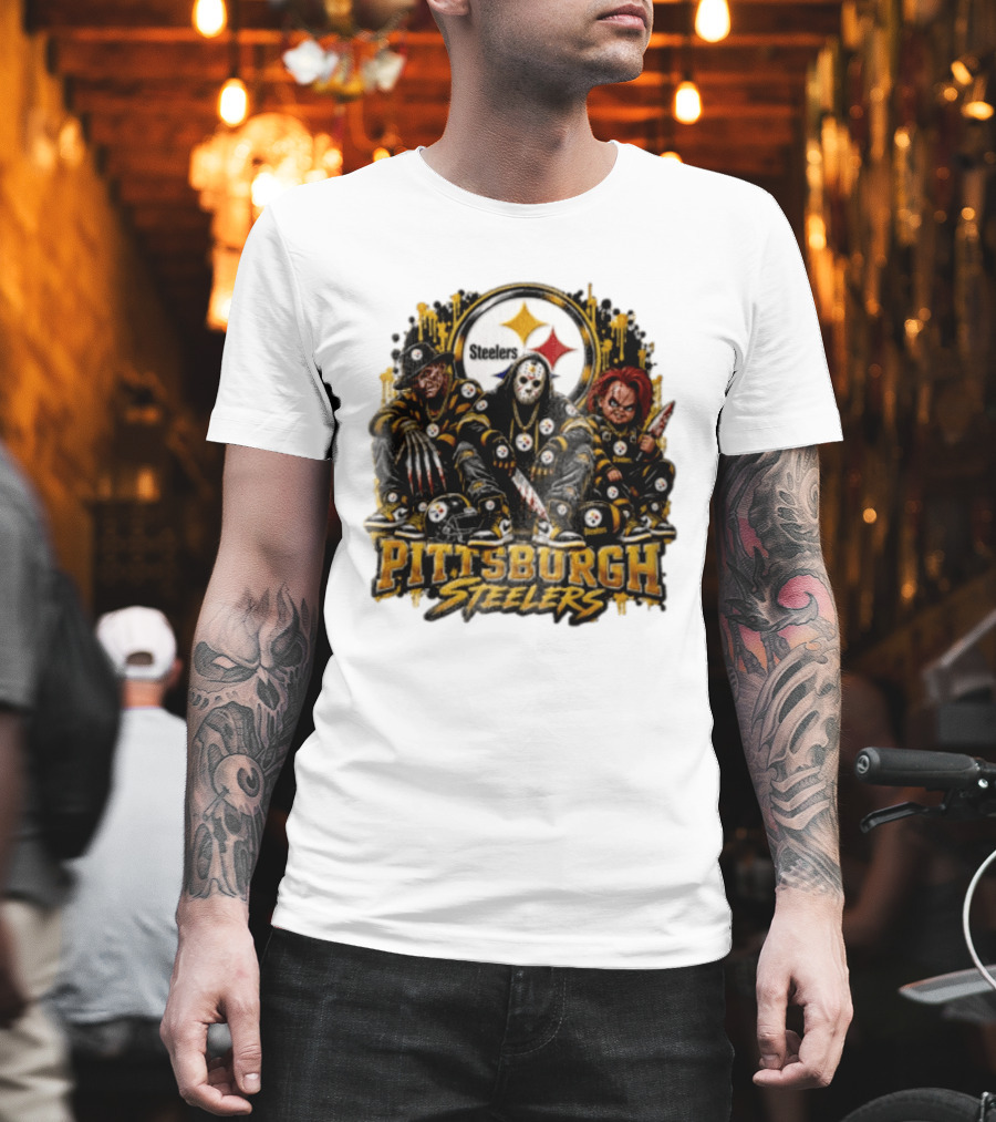 Freddy Krueger Jason Voorhees Chucky Steelers Halloween Pittsburgh T-Shirt