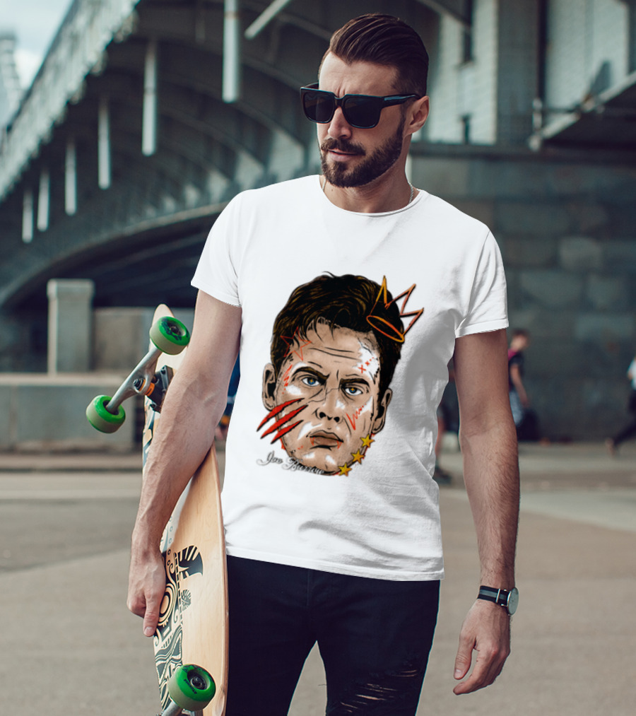 Joe Burrow Fat Head Limited Edition Player Crowned Star Scratches T-Shirt