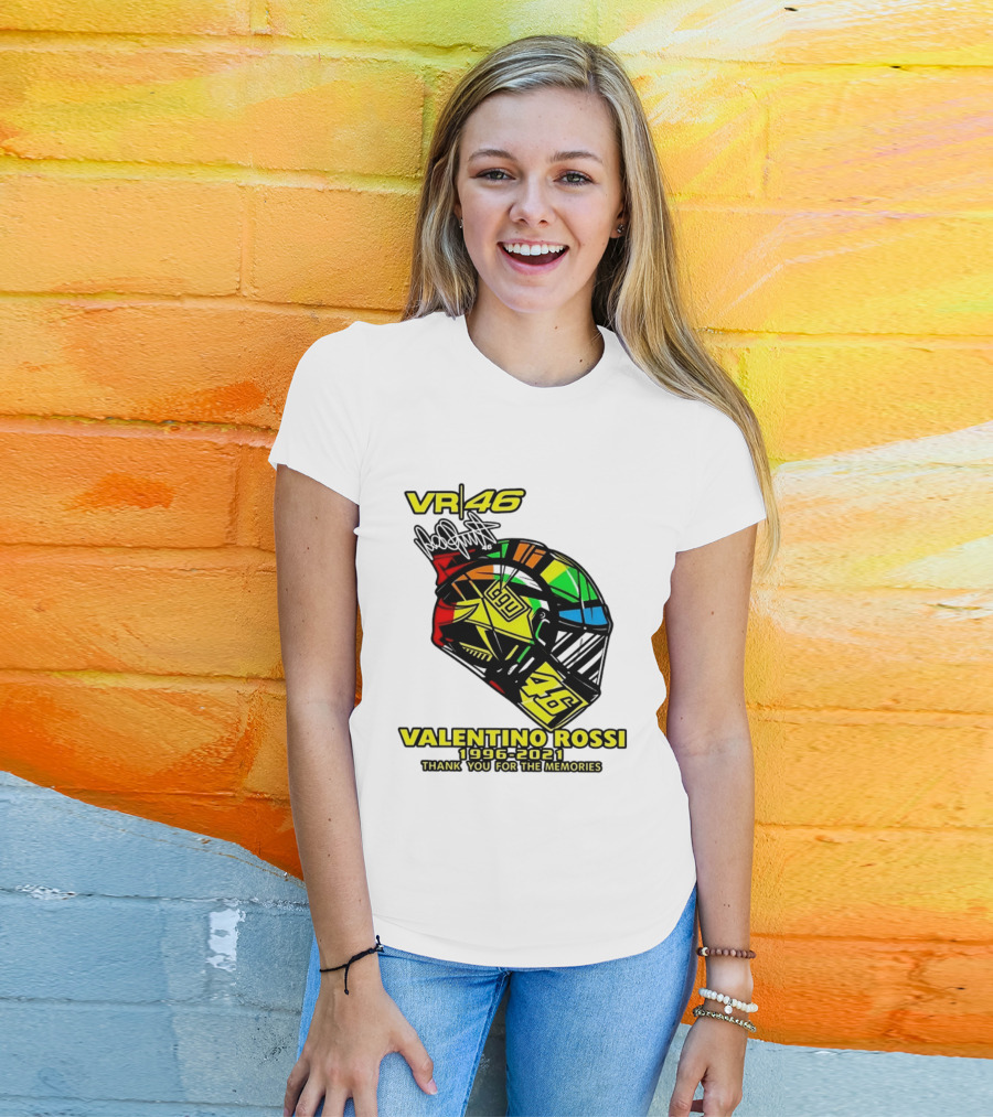 Valentino Rossi VR46 1996 2021 Thank You For The Memories Helmet T-Shirt
