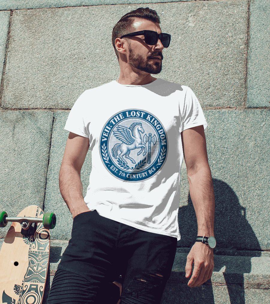 Veii The Lost Kingdom Est. 7th Century BCE Pegasus Horse Battle Axe T-Shirt