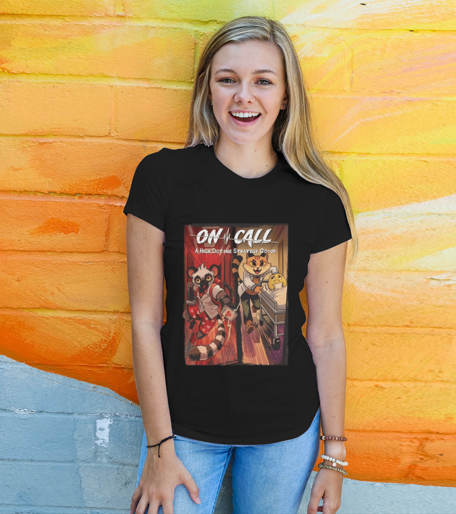 On Call A High Octane Strategy Co Op Lemur And Cat Doctors In Action T-Shirt