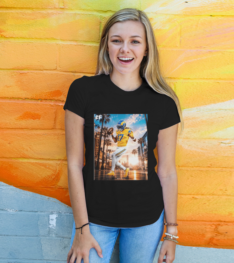 Los Angeles Rams Hollywood Davante Adams 17 Football Player T-Shirt