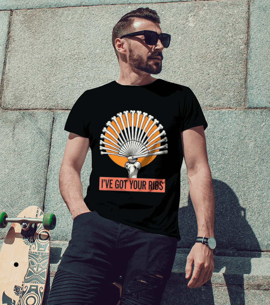 I've Got Your Ribs Skeleton Spooky Anatomy Bone Fan T-Shirt