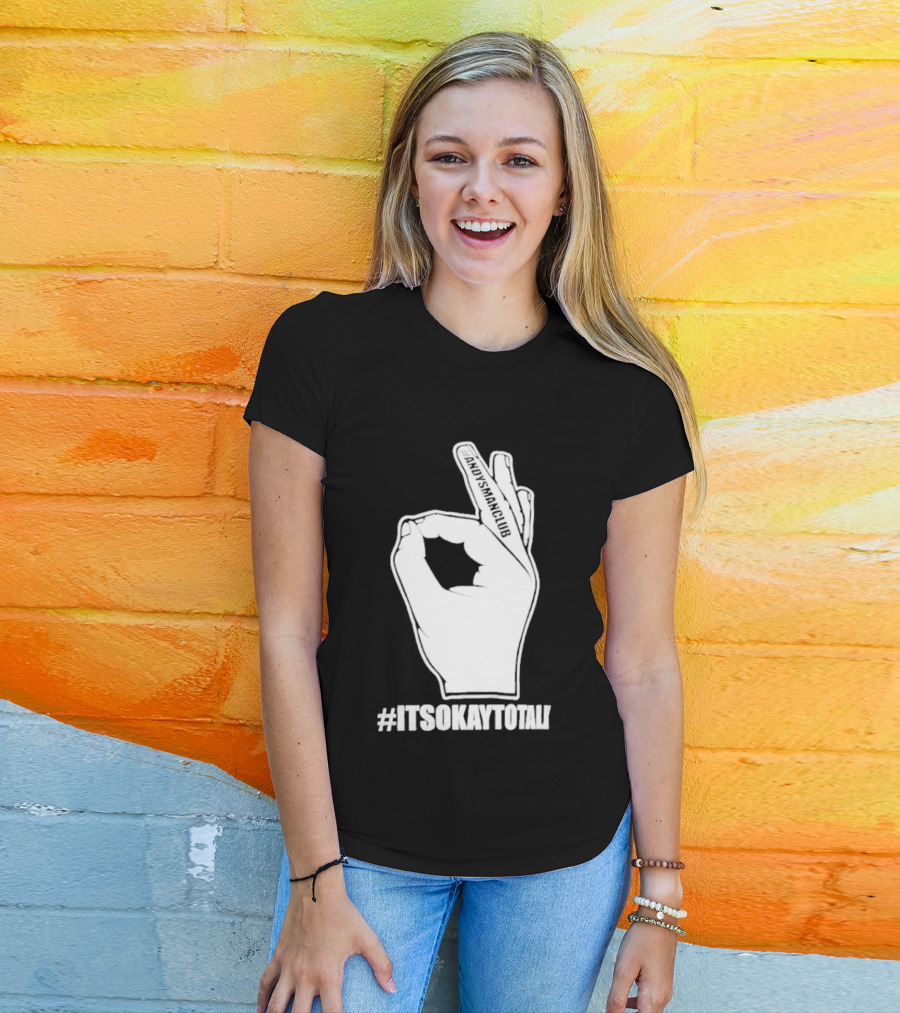 Andysmanclub Itsokaytotalk It's Okay To Talk Hand Gesture T-Shirt