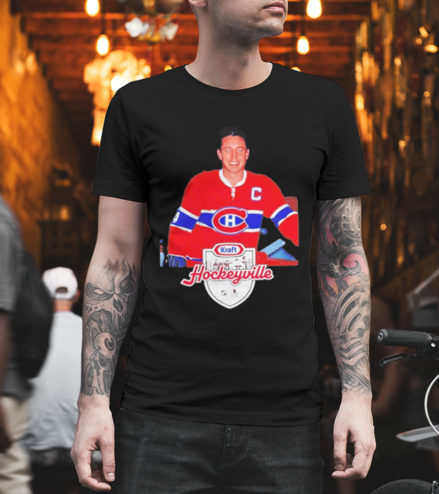 Jean Béliveau Montreal Canadiens Kraft Hockeyville Canadiens Logo Vintage Hockey T-Shirt
