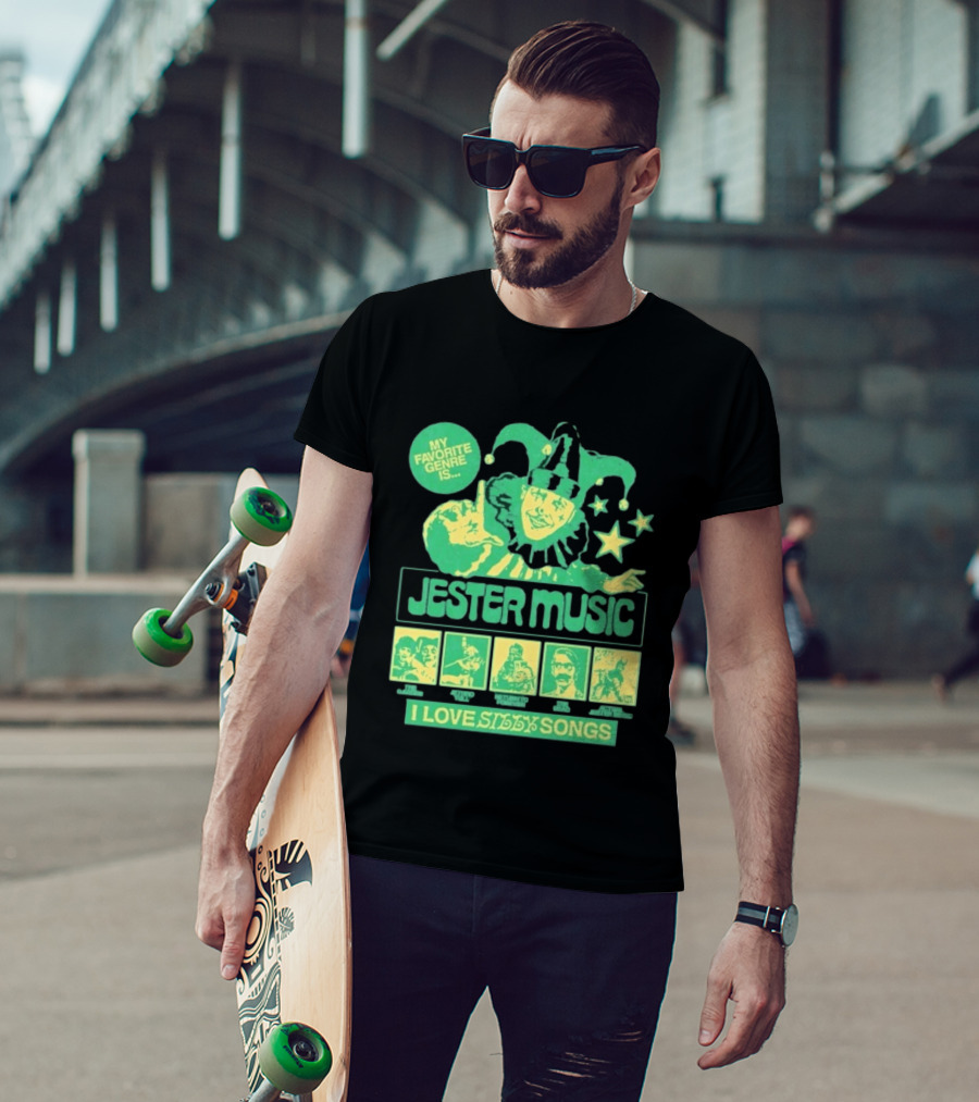 Jester Music My Favorite Genre Is The Garden Jethro Tull Return To Forever The Dead I Love Silly Songs T-Shirt