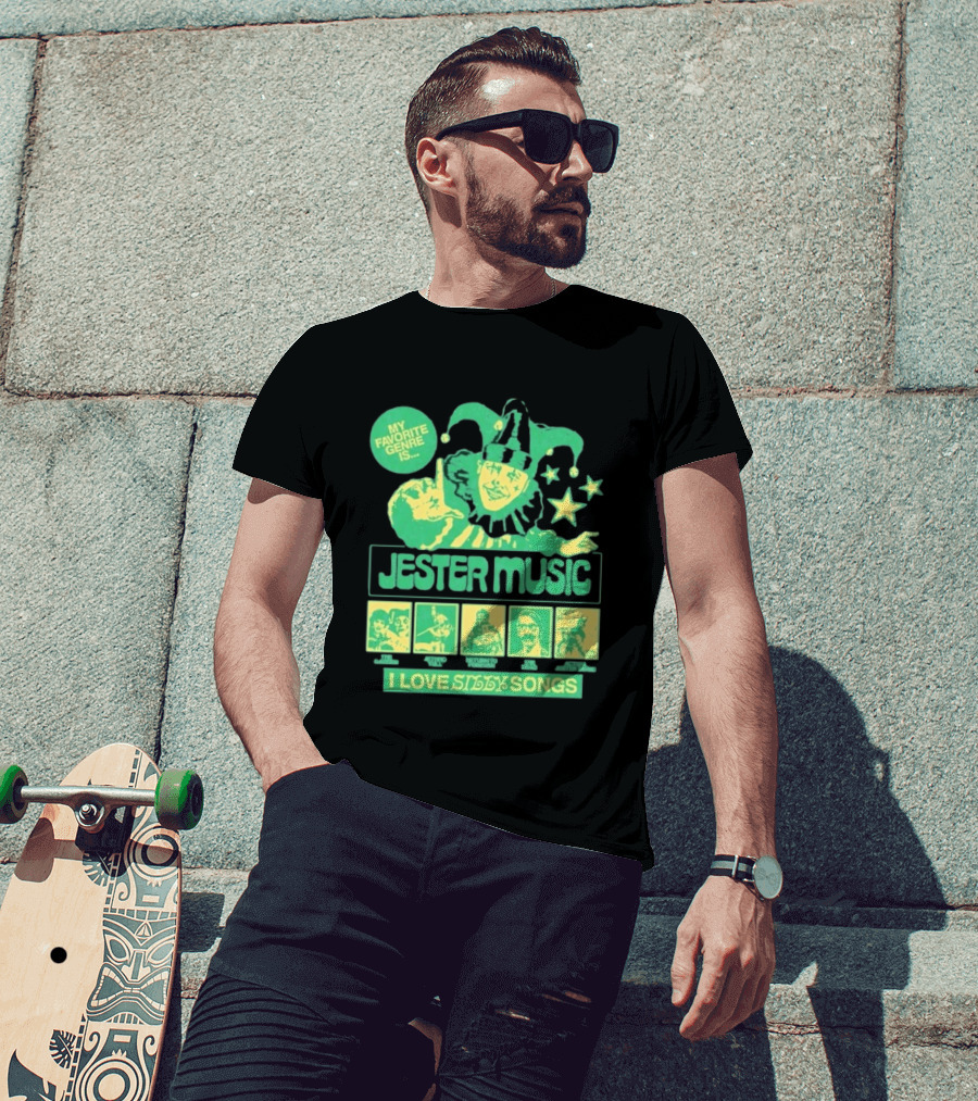 Jester Music My Favorite Genre Is The Garden Jethro Tull Return To Forever The Dead I Love Silly Songs T-Shirt