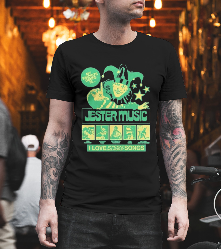 Jester Music My Favorite Genre Is The Garden Jethro Tull Return To Forever The Dead I Love Silly Songs T-Shirt