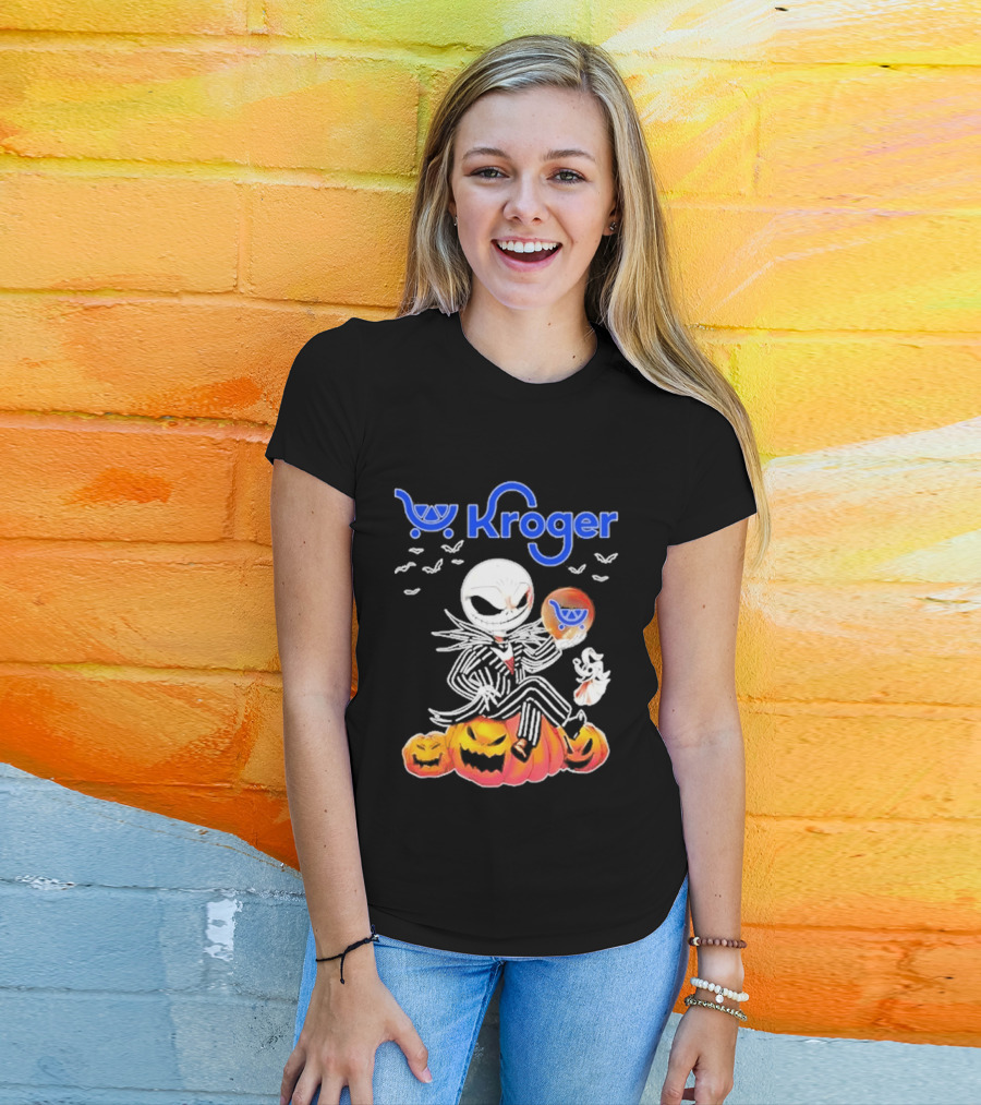 Kroger Jack Skellington Zero Halloween Pumpkin Balloons T-Shirt