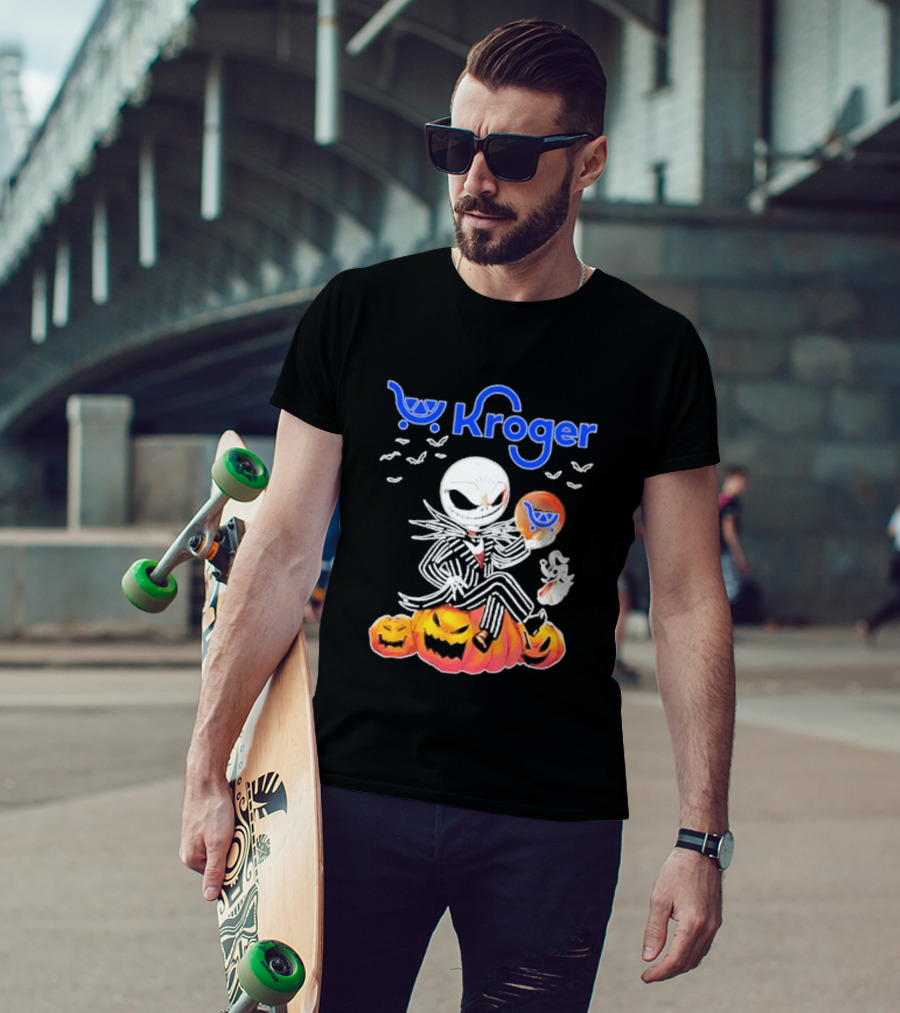Kroger Jack Skellington Zero Halloween Pumpkin Balloons T-Shirt