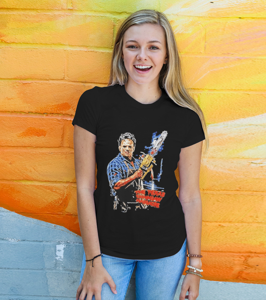 Texas Chainsaw Massacre Leatherface Chainsaw T-Shirt