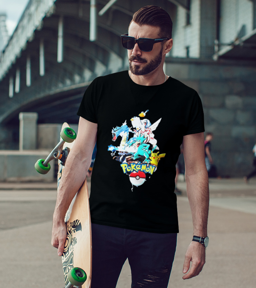 Pokemon Pikachu Gyarados Ralts Golduck Pelipper Dialga Poke Ball T-Shirt