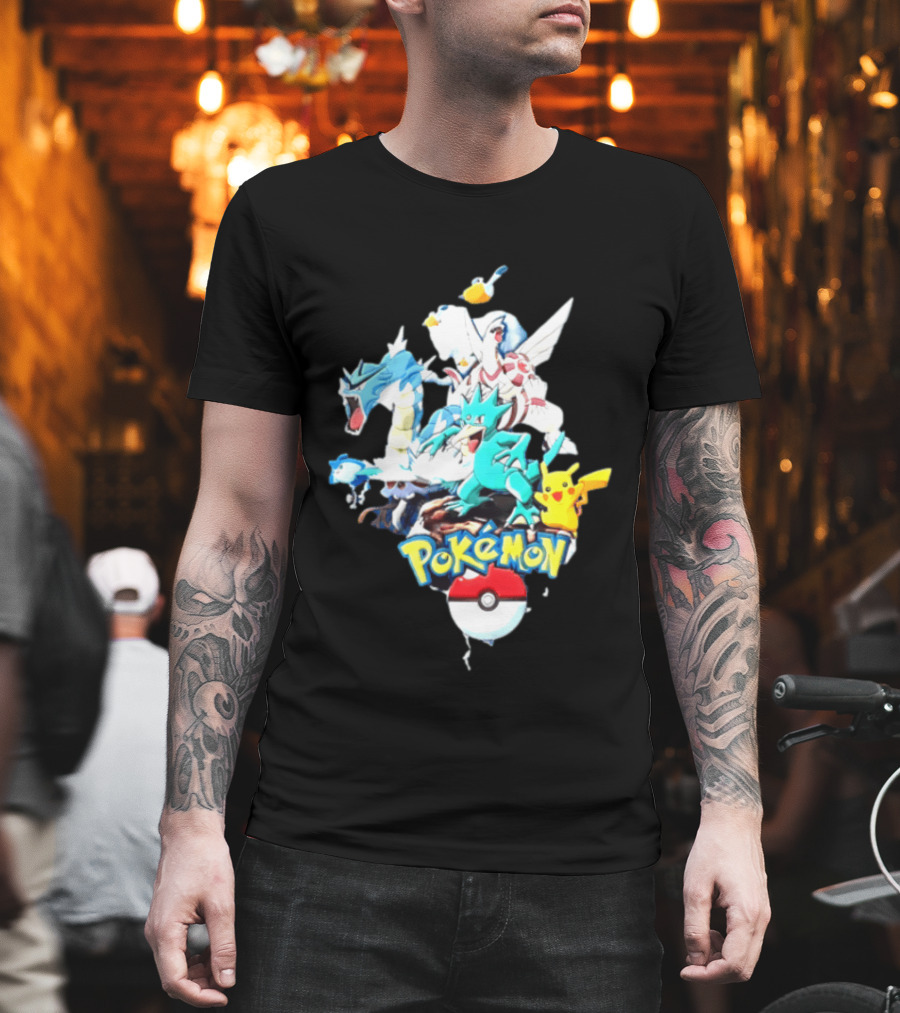 Pokemon Pikachu Gyarados Ralts Golduck Pelipper Dialga Poke Ball T-Shirt